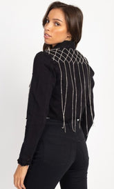 Rhinestone Black Jacket